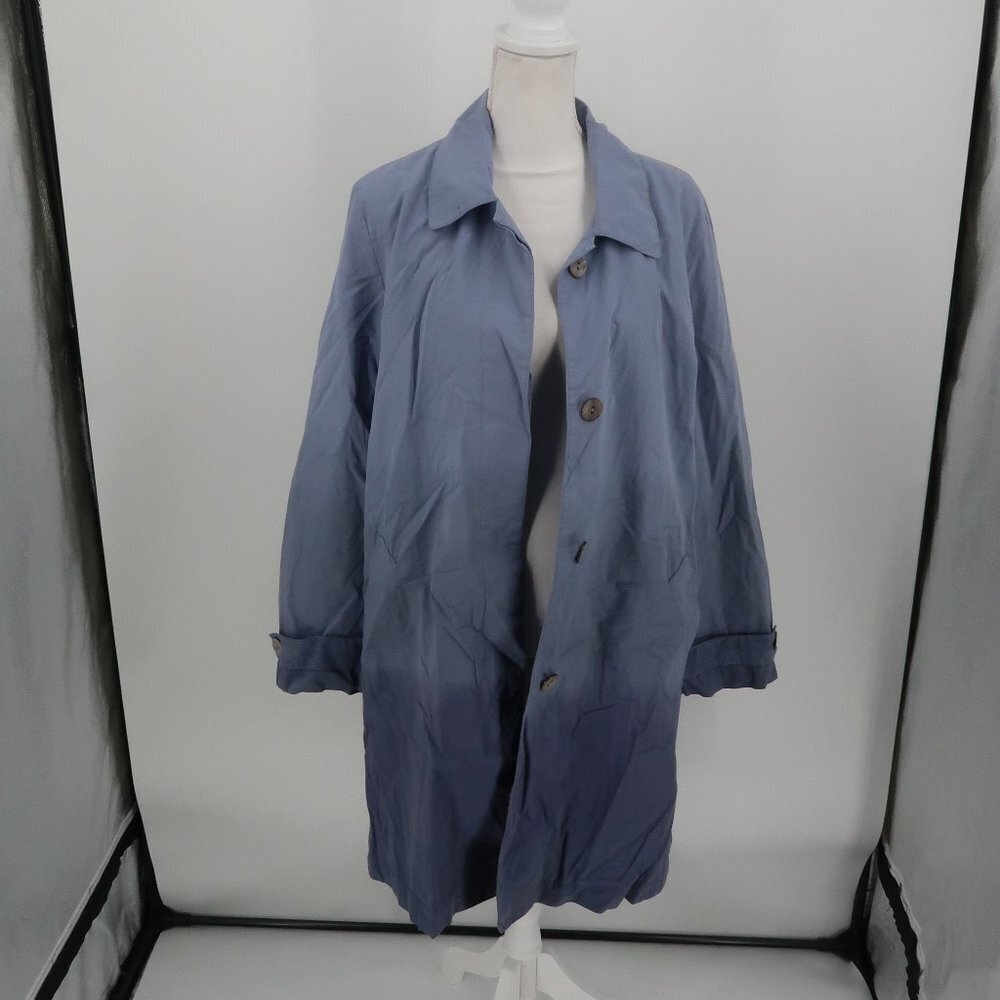 J. Jill Blue Ombre Long Button up Jacket Size Large